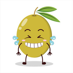 cute pleased expression of olive character