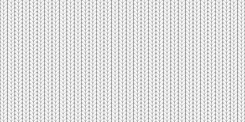 Seamless pattern of wool knitting, white sweater texture. Abstract background of knitwear cloth fabric, material of woven wool or cotton yarn for cozy warm winter sweater or plaid, vector illustration