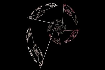 Computer generated fractal pattern and shape