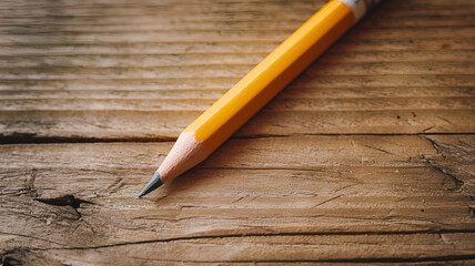 Obraz premium yellow pencil on wood