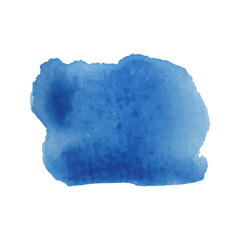 Sky blue watercolor brushstroke. Texture paint. Vector illustration isolated on white background