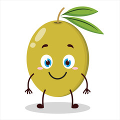 cute smile expression of olive character