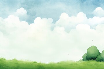 Fototapeta premium Green field light sky backgrounds outdoors nature.