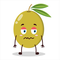 Obraz premium cute nope expression of olive character