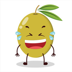 cute laugh out loud expression of olive character