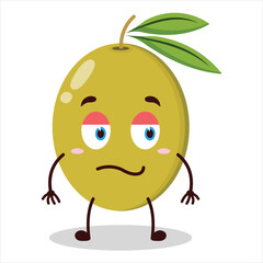 Obraz premium cute silent expression of olive character