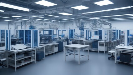 Obraz premium Futuristic space station interiors merge cutting-edge technology with functional design. Perfect for sci-fi productions and architectural visualization, featuring living spaces and research facilities