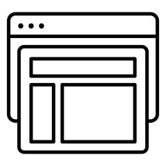 Obraz premium The layout icon of a website interface