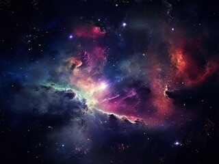 Fototapeta premium Beautiful universe and nebula. Generative AI (생성형 AI)