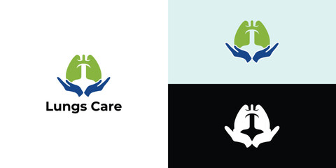 Lungs logo.  lungs  care logo designs for medical service and consult