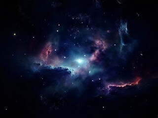 Fototapeta premium Beautiful universe and nebula. Generative AI (생성형 AI)
