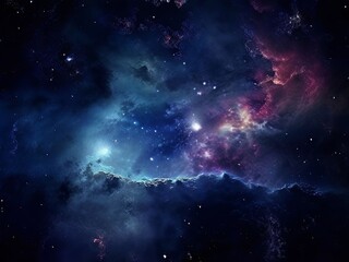 Obraz premium Beautiful universe and nebula. Generative AI (생성형 AI)