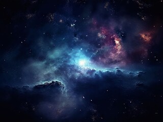 Fototapeta premium Beautiful universe and nebula. Generative AI (생성형 AI)