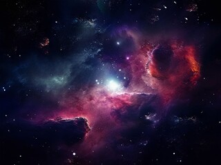Beautiful universe and nebula. Generative AI (생성형 AI)