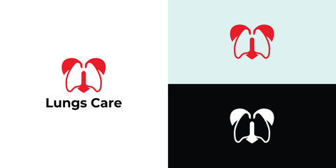 Lungs logo.  lungs  care logo designs for medical service and consult