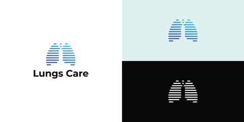 Lungs logo.  lungs  care logo designs for medical service and consult