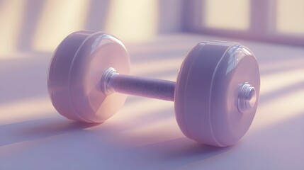 Fototapeta premium aktywny styl życia, fitness, hantle, trening, zdrowie, wellness, ikona 3D, pastelowe kolory, minimalistyczne, siłownia, ćwiczenia, siła, wytrzymałość, sport, aktywność fizyczna, zdrowe nawyki, motywac