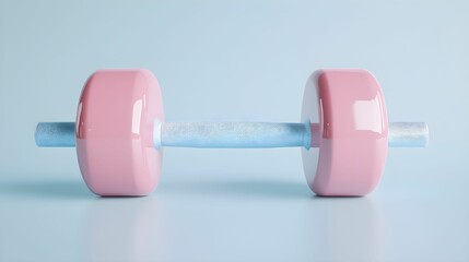 Obraz premium aktywny styl życia, fitness, hantle, trening, zdrowie, wellness, ikona 3D, pastelowe kolory, minimalistyczne, siłownia, ćwiczenia, siła, wytrzymałość, sport, aktywność fizyczna, zdrowe nawyki, motywac