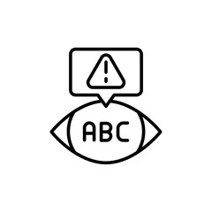 Bad grammar outline icons, minimalist vector illustration ,simple transparent graphic element .Isolated on white background