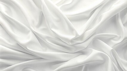 Obraz premium Soft white wrinkled fabric background for graphic design or wallpaper 