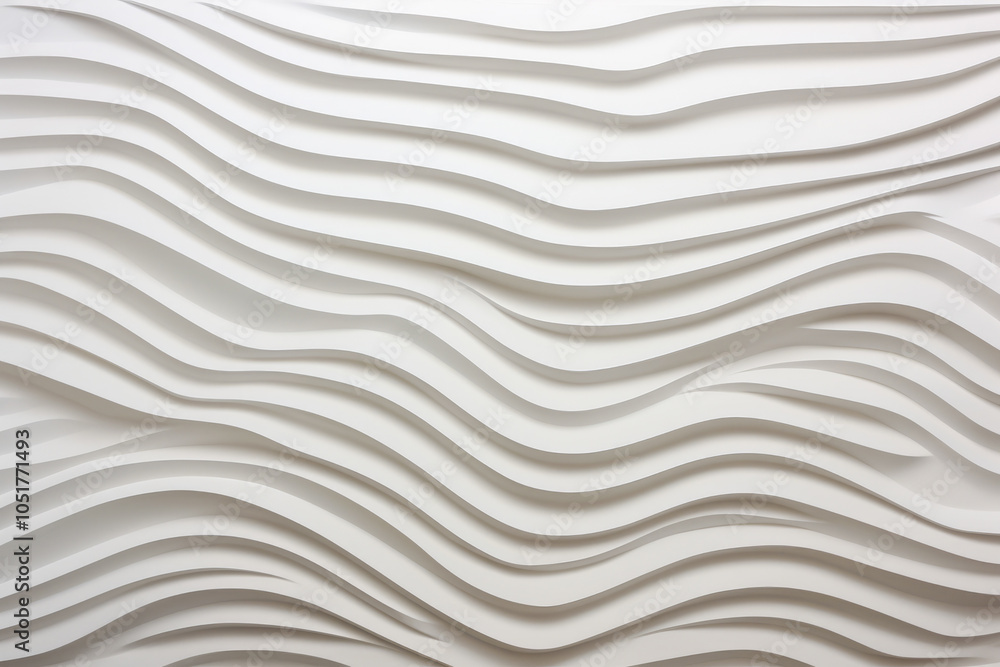 Poster a soothing abstract art design with flowing wavy lines, exuding movement and tranquil energy through