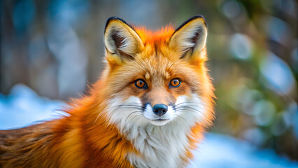 face red fox background