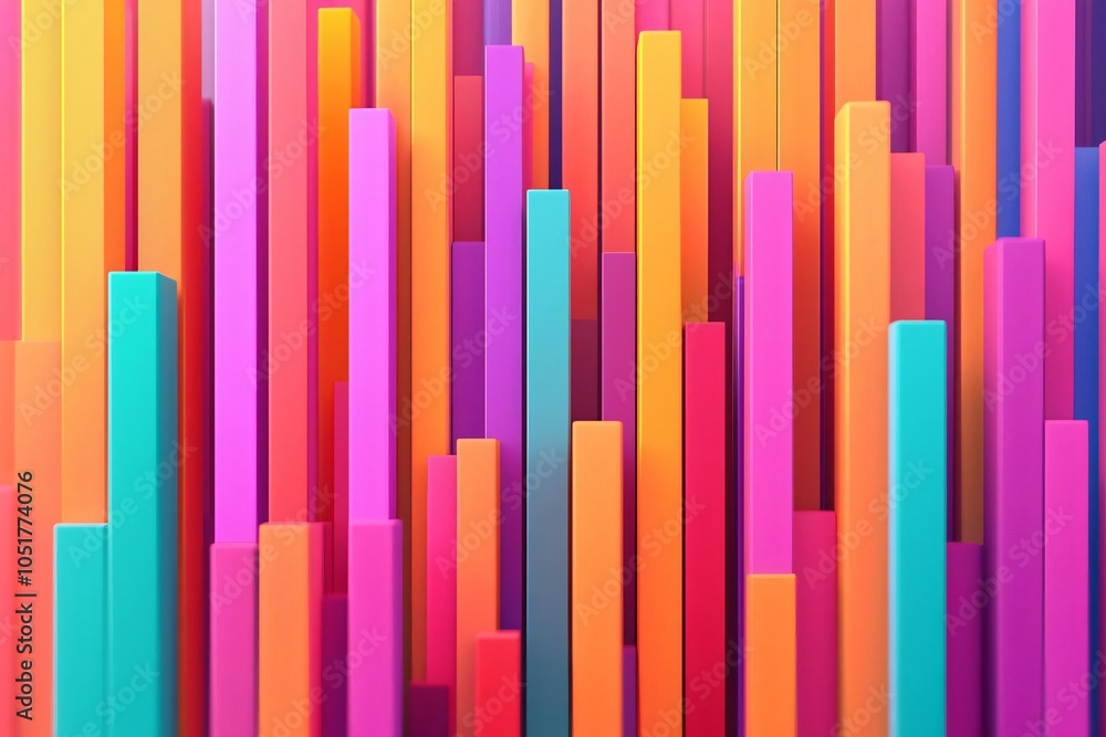 Poster vibrant color bars create a dynamic visual texture, perfect for backgrounds, design projects, and di