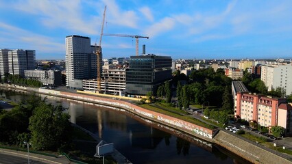 Obraz premium city Europe beautiful top view aerial photography of Wroclaw Poland