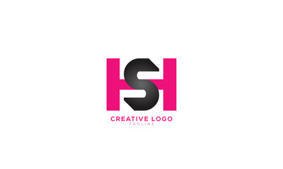 SH HS Abstract initial monogram letter alphabet logo design