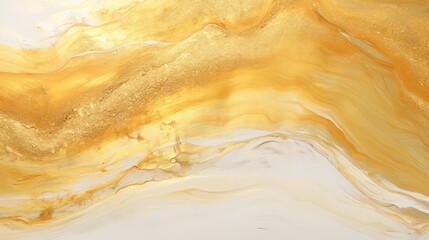 Obraz premium Swirling golden fluid art pattern with intricate marble texture in warm tones,