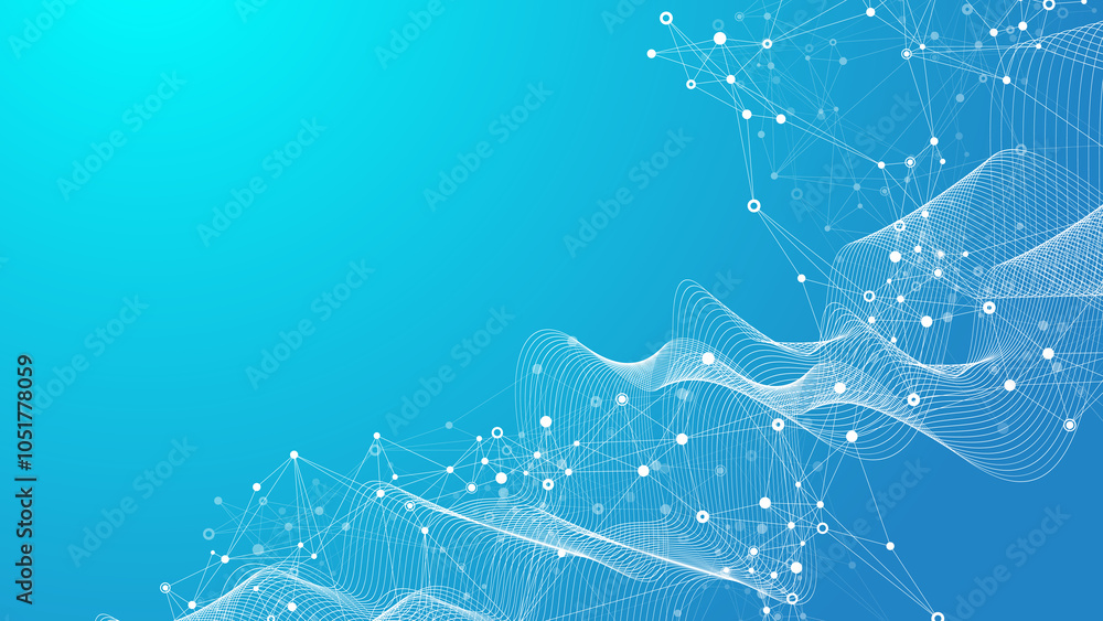 Poster Global network connection banner design template. Header social network communication in the global business concept. Big data visualization. Internet technology