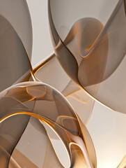 minimalist simple abstract painting with large curves