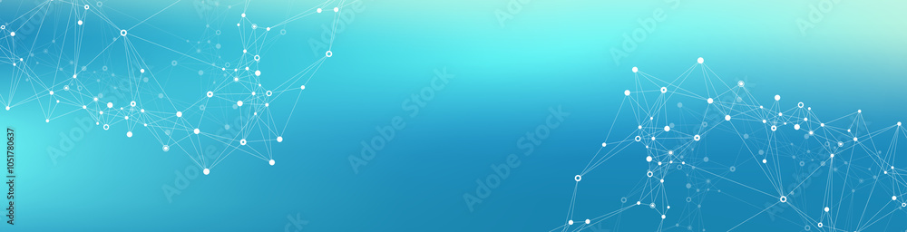 Aufkleber Global network connection banner design template. Header social network communication in the global business concept. Big data visualization. Internet technology