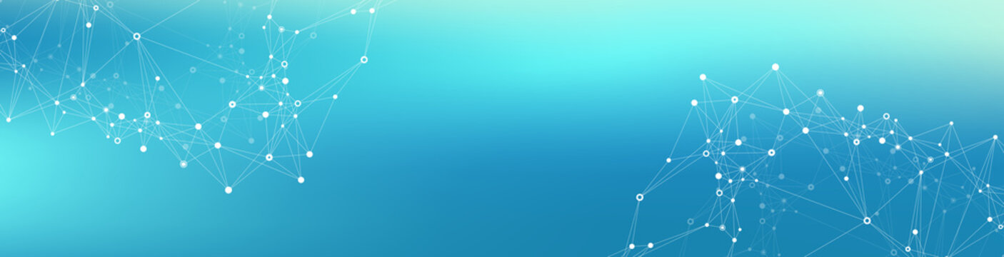 Global network connection banner design template. Header social network communication in the global business concept. Big data visualization. Internet technology