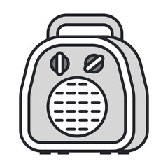 Portable space heater vector cartoon illustration isolated on a white background.