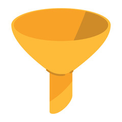 funnel laboratory equipment icon