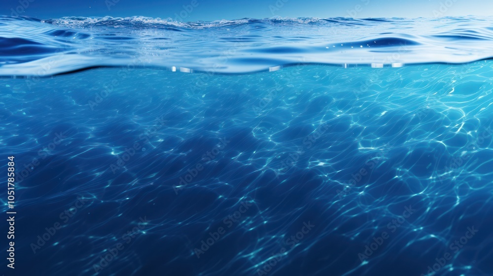 Poster the dark blue sea surface, highlighting the gentle undulations that create a mesmerizing pattern.