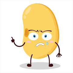 Obraz premium cute weird expression of soy bean character
