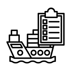 Shipping Manifest line icon