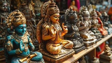 Fototapeta premium Sacred Objects The Artifacts of Hindu Temples