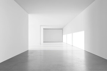 Minimal Clean White Background in Large Empty Space