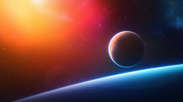 Exploring alien worlds interstellar drama in a vibrant cosmic landscape