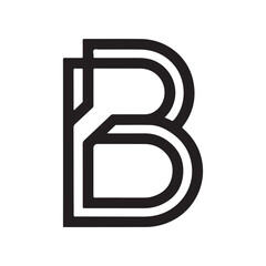 Obraz premium Letter B logo minimalist design modern branding initial logo Vector illustration Isolated on white b