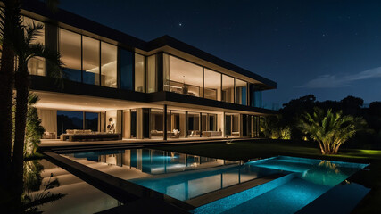 Fototapeta premium pool at night