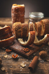 Delicious, freshly baked Chimney cake rolls