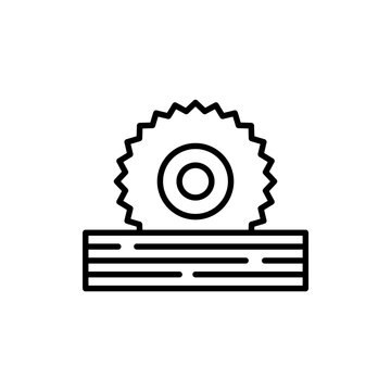 recommend clip art: Sawmill outline icons, minimalist vector illustration ,simple transparent graphic element .Isolated on white background