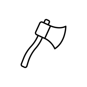 recommend clip art: Axe outline icons, minimalist vector illustration ,simple transparent graphic element .Isolated on white background