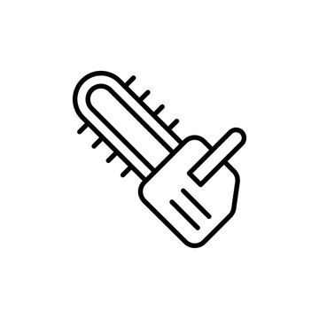 recommend clip art: Chainsaw outline icons, minimalist vector illustration ,simple transparent graphic element .Isolated on white background