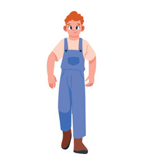 cartoon man wearing spring clothes