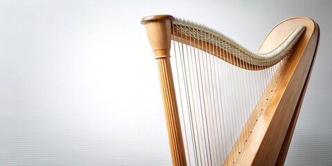 Obraz premium harp string instrument isolated on white background